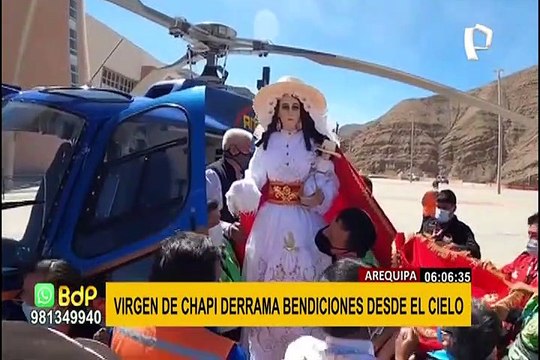 Arequipa: Virgen de Chapi derramó bendiciones desde el cielo