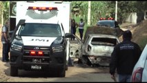 Corpo é encontrado dentro de carro incendiado no Bairro Atuba, em Curitiba