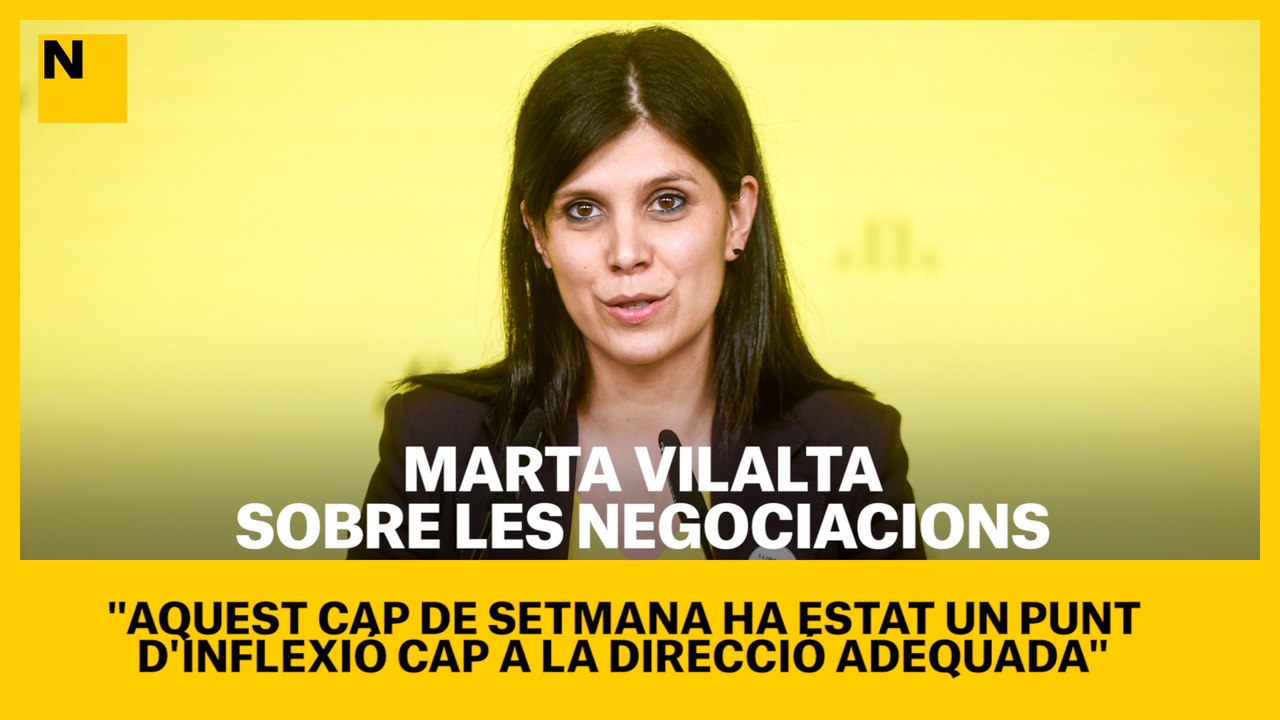 Marta Vilalta diu que s'ha assolit un "punt d'inflexió" i que les negociacions amb JxCat van "en la bona direcció"