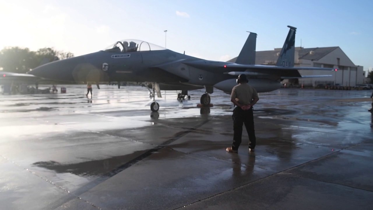 U.S. Air Force F-15C Eagle Fighter Aircraft Participate in Sentry Aloha