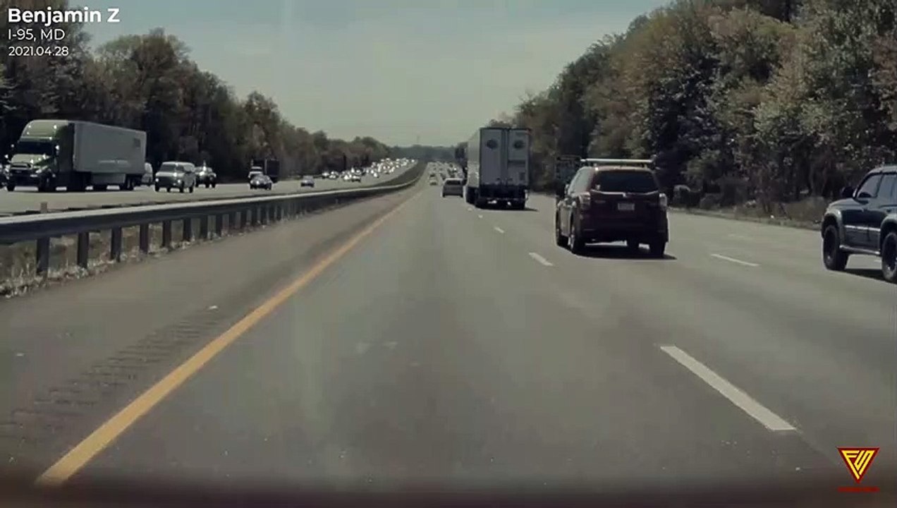 Tesla Model 3 Crash on Navigate on Autopilot FSD 2021.04.28 — I-95, MD