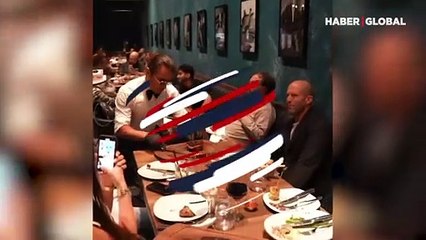 Jason Statham ve Nusret Gökçe'nin tuzlama şovu