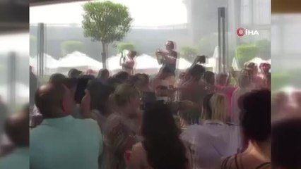 Son dakika haberleri | Otelde maskesiz mesafesiz korona partisi kamerada