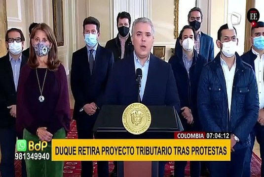 Colombia: Duque retira proyecto de reforma tributaria que generó protestas