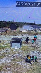 Dust Devil Takes Out Trampoline