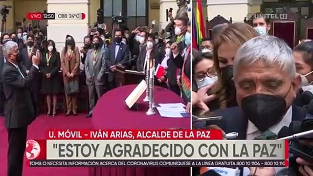 Iván Arias jura como nuevo alcalde de La Paz: Solo esperen, de mí, trabajo