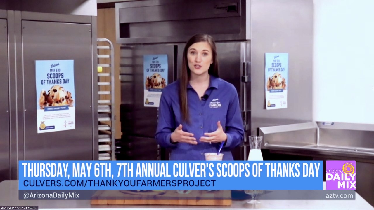Thursday, May 6th is Culver’s Scoops of Thanks Day! video Dailymotion