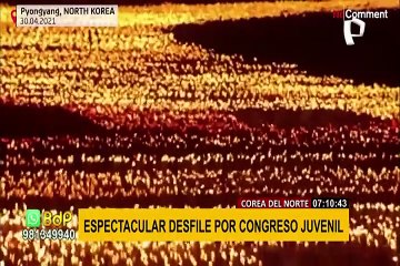 Corea del Norte: miles con antorcha en mano participaron de espectacular desfile