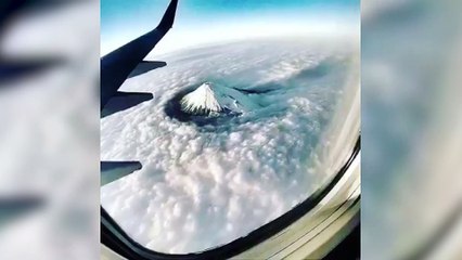 Ağrı Dağı'nın uçaktan muhteşem görüntüsü!