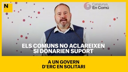 Els comuns no aclareixen si donarien suport a un Govern d'ERC en solitari