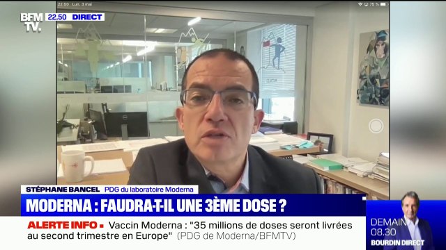 Stéphane Bancel (Moderna) sur la vaccination anti-Covid: Nous sommes convaincus scientifiquement que des rappels vont être importants
