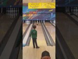 Little Boy Knocks Down Bowling Pins With Single Strike