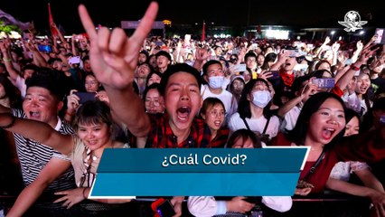 Miles de asistentes participan en festival musical en Wuhan, sin cubrebocas