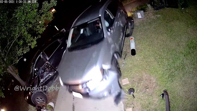 Car Hits House then Drives Away