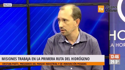 El presidente del Parque Industrial de Innovación Cristian Piatti  explicó el desarrollo del proyecto de la Ruta de Hidrógeno de Misiones