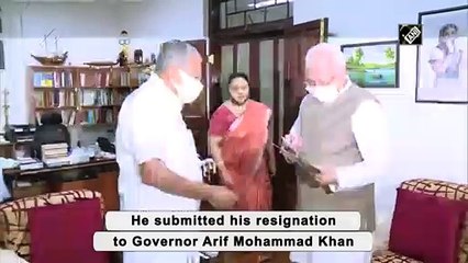 CM Vijayan submits his resignation to Kerala Governor at Raj Bhavan