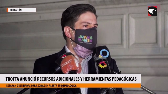 Trotta anunció recursos adicionales y herramientas pedagógicas para zonas en alerta epidemiológica