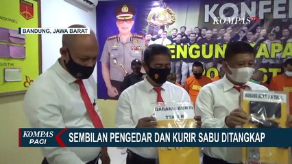 Polisi Tangkap 9 Pengedar dan Kurir Sabu di Bandung