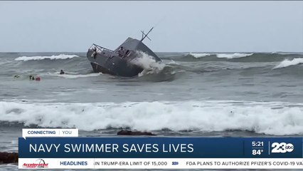 Navy swimmer saves lives