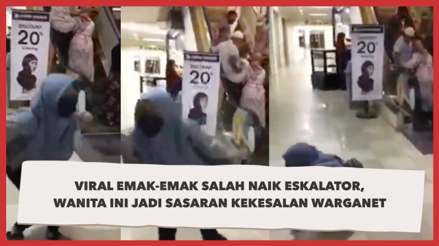 Viral Emak-emak Salah Naik Eskalator, Wanita Ini Jadi Sasaran Kekesalan Warganet
