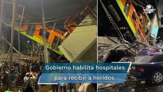 Colapsa estación Olivos, de la Línea 12 del Metro, con todo y vagones
