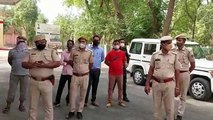 Villagers climbed trees in Hanumangarh collectorate over the dispute of the road