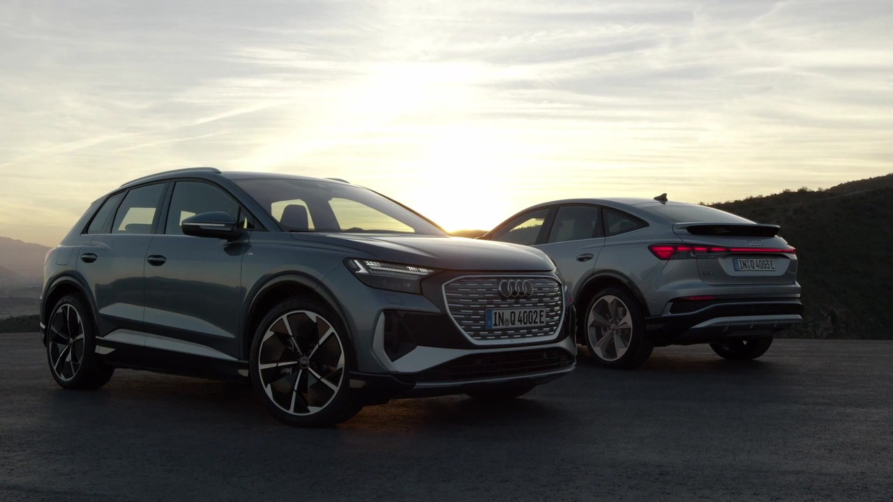 Der Audi Q4 etron und der Q4 Sportback etron Acht Farben, zwei