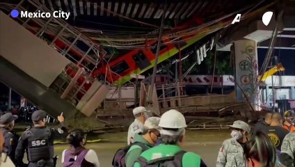 Wrecked carriages in deadly Mexico metro accident
