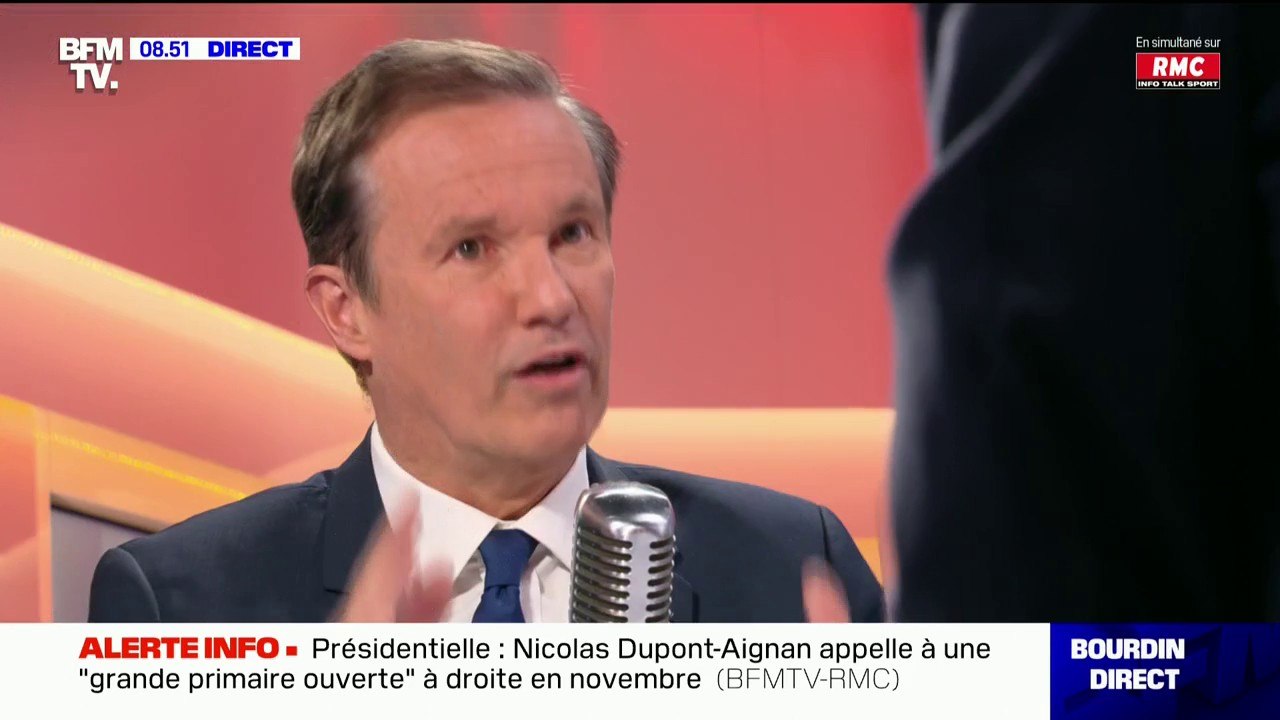 Nicolas Dupont-Aignan pas encore vacciné: "Je prends mon risque" et "j'ai le droit d'avoir mon libre arbitre"