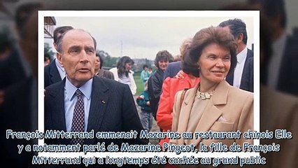 François Mitterrand - ces dîners clandestins qu'il faisait avec Mazarine Pingeot