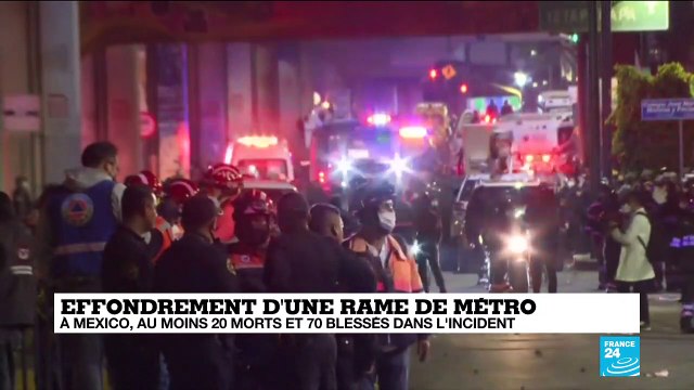 À Mexico, au moins 20 morts et 70 blessés après l'effondrement d'une rame de métro