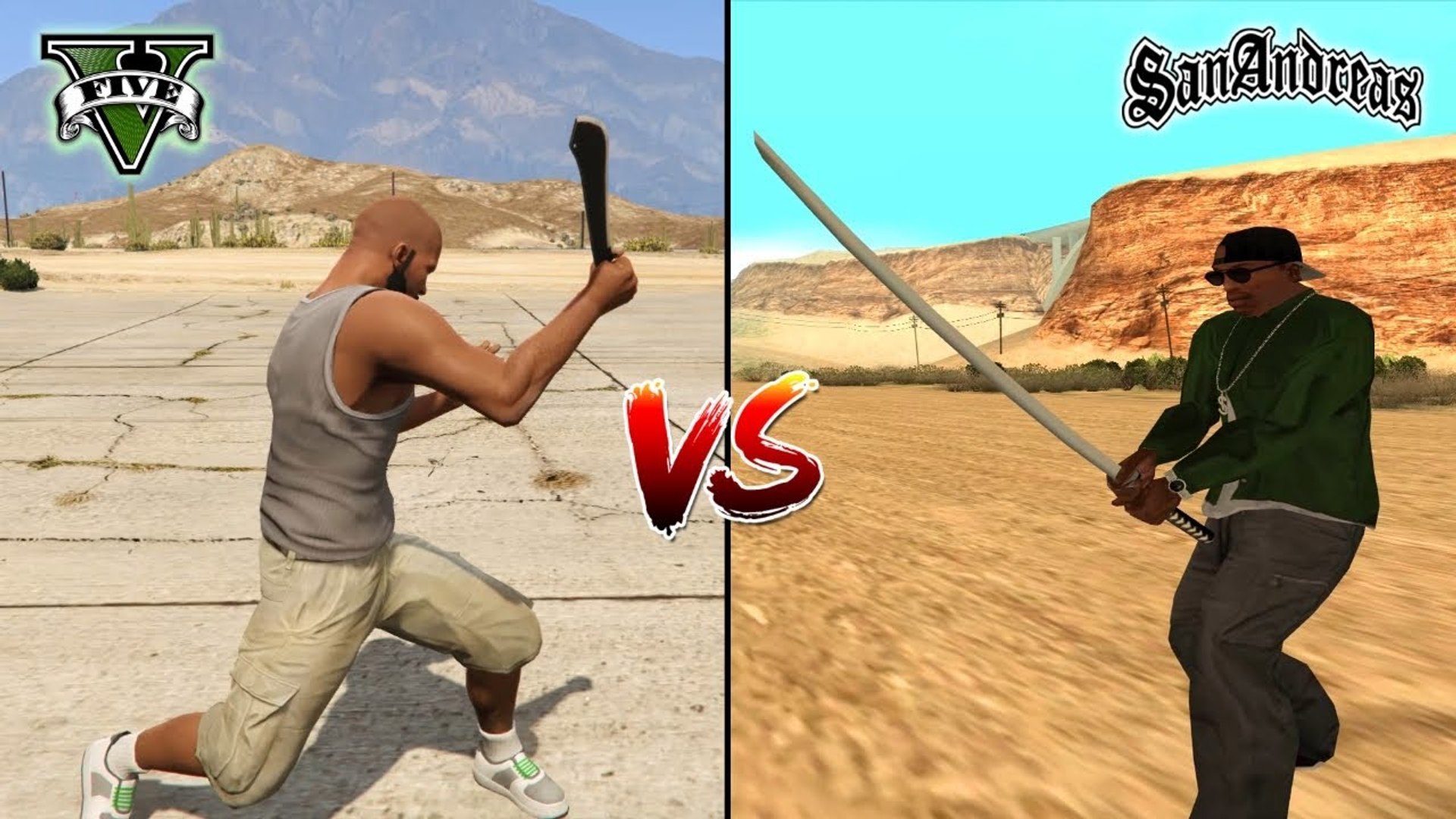 Gta 5 Machete Vs Gta San Andreas Katana Which Is Best Video Dailymotion