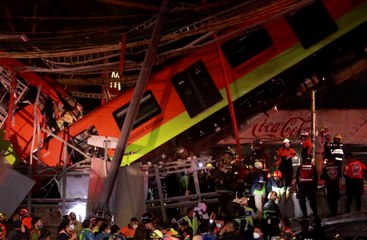 Desplome de un metro en Ciudad de México