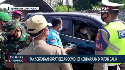 Tak Sertakan Surat Bebas Covid-19, 151 Kendaraan Diputar Balik