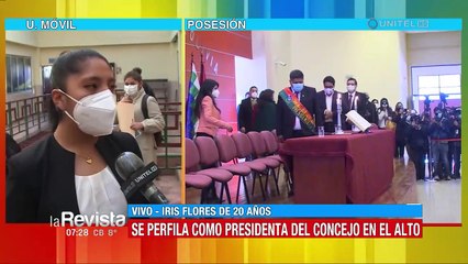 Iris Flores, de 20 años, es concejal en el municipio de El Alto