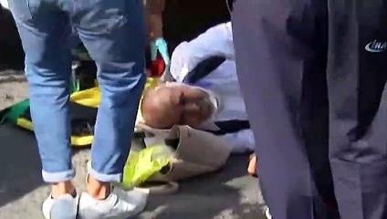 Yolcu otobüsü yaşlı adama böyle çarptı