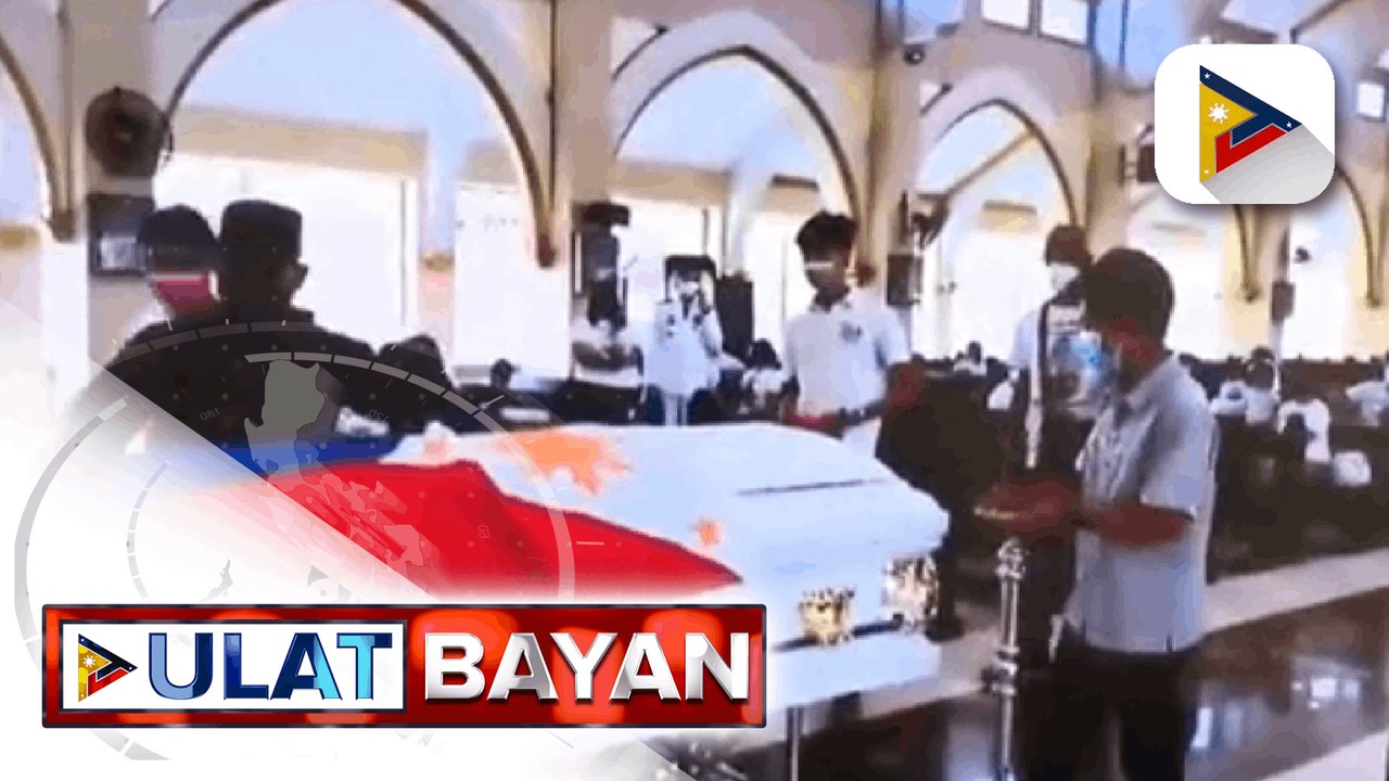 Labi ng pilotong nasawi sa military chopper noong Abril 27, inilibing na; kabayanihan at serbisyo sa bayan ni Capt. Olano, kinilala ni Pres. Duterte
