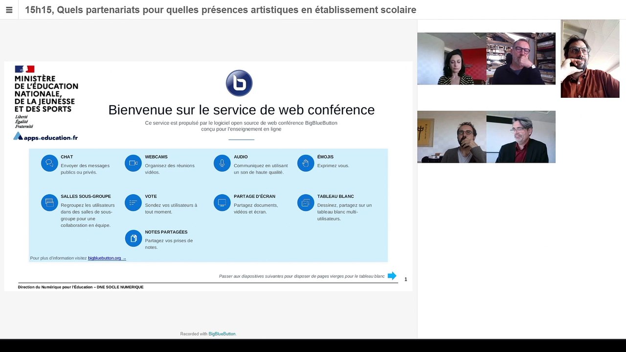 “Quels partenariats pour quelles présences artistiques en établissement scolaire ?”