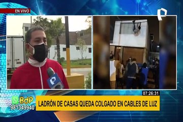 Ladrón que quedó colgado en cables de luz tendría un cómplice que sigue en libertad