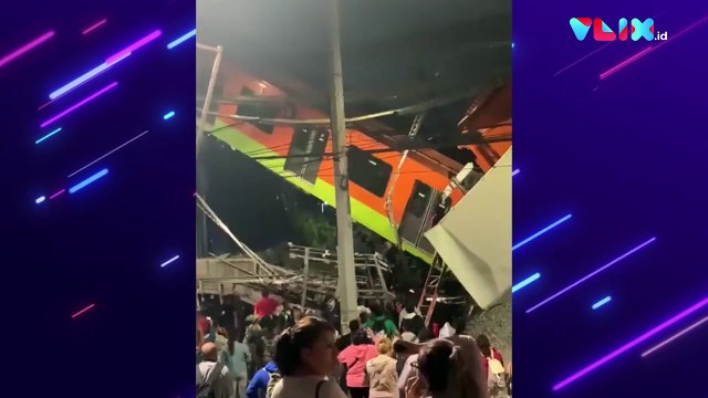 Kereta di Meksiko Jatuh Dari Jembatan Layang, Akibat Ambruk