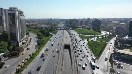 Drone - D-100 kara yolunun bazı noktalarında kısmi yoğunluk oluştu