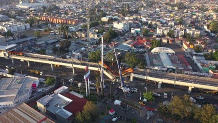 Une rame du métro aérien s'effondre à Mexico
