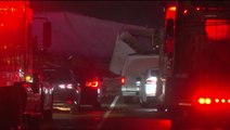 Texas storm flips trucks, damages homes