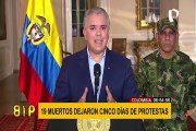 Protestas en Colombia: primeras cifras oficiales reportan 19 fallecidos
