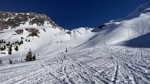 Snowmobile Rider Takes an Epic Fall Climbing Mountain