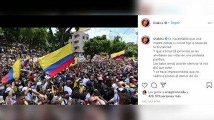 Famosos piden ayuda internacional para detener violencia en marchas en Colombia