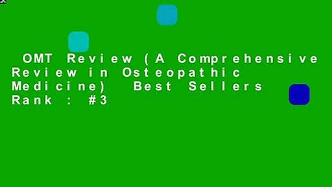 OMT Review (A Comprehensive Review in Osteopathic Medicine)  Best Sellers Rank : #3