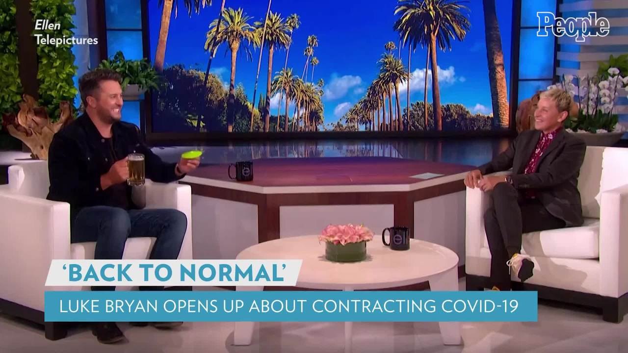 Ellen DeGeneres Gives Luke Bryan a Beer After He Says COVID Bout Was His 'Longest Stint' Without One