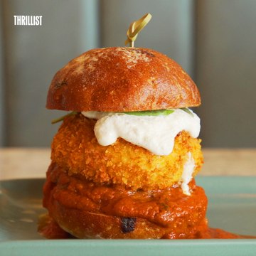 This Burger is Topped With Fried Burrata