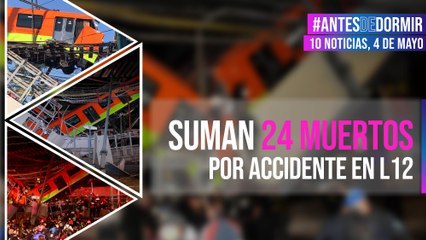 Suman 24 muertos por accidente en L12